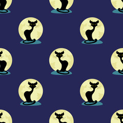 Fototapeta premium Black cat.
