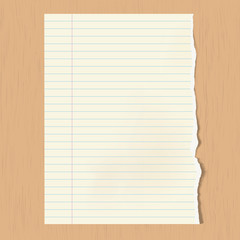 Vector torn notebook paper.