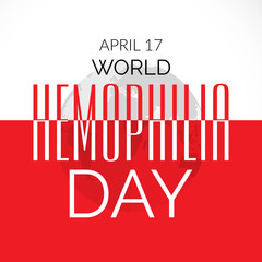 Vector illustration of a background for World Hemophilia Day.