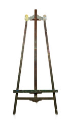 Empty old wooden easel
