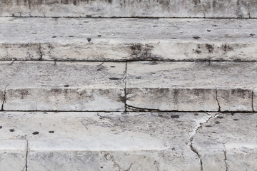 Close up on granite stairs