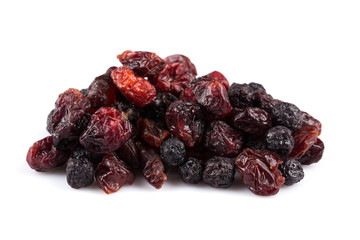 Dried cranberries, cherries and blueberries