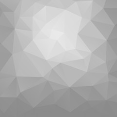 Abstract white and grey polygonal background. 