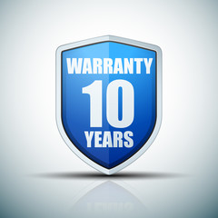 10 Years Warranty shield