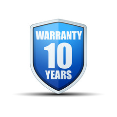 10 Years Warranty shield