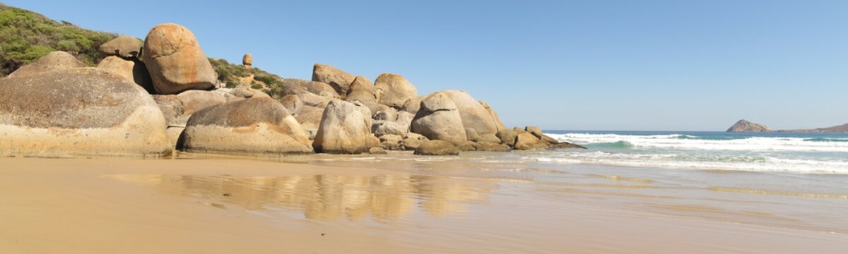 Beautiful Australian coast in Wilson Promontory National Park 
