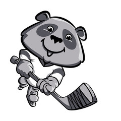 Panda  hockey player