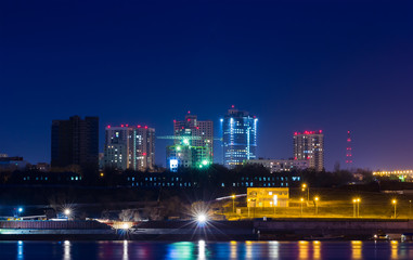 Obraz na płótnie Canvas Lights of the city at night