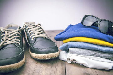 man sneakers and clothing