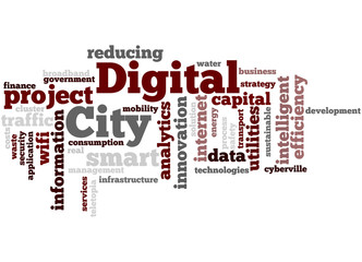 Digital City, word cloud concept 5