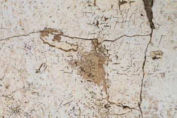 The old cracked cement