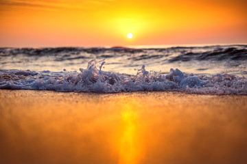Beautiful sunrise over the sea