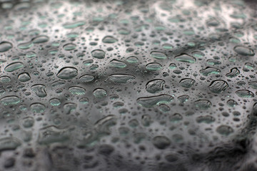 Rain drops on glossy background