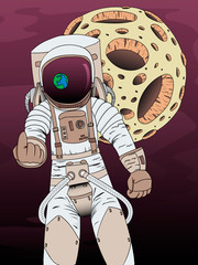 Illustration on theme of astronautics