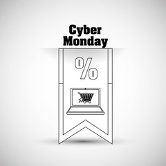Cyber Monday design, vector illustration