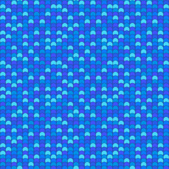 Obraz premium Seamless pattern made of blue overlay circles with black outline
