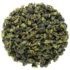 Te Guanin oolong tea crop round shape isolated