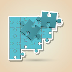 Puzzle icon design, vector illustration