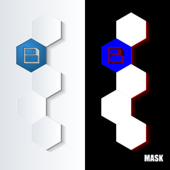 Obraz premium Hexagons_Blue_Icon_Vertical
