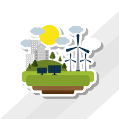 Save Energy icon design, vector illustration