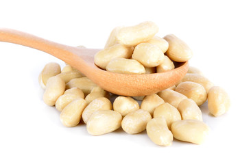 Pea nut on white background