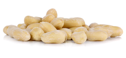 Pea nut on white background