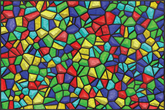 colored mosaic glass vector