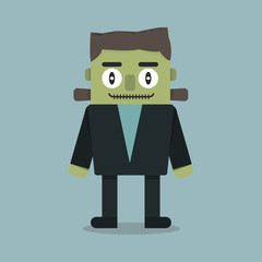 Vector illustration of Cartoon zombie