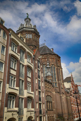 Fototapeta na wymiar Church of Saint Nicholas in Amsterdam, the Netherlands