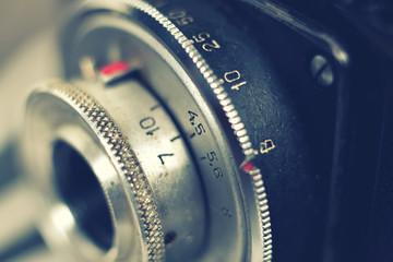 Retro camera lens.