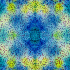 Watercolor seamless pattern. Abstract background with leaves, tree branches