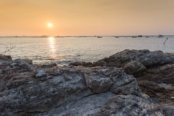 Beautiful sunset on the sea