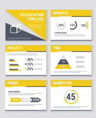 Business presentation templates and infographics vector elements