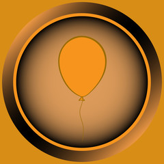 Icon orange balloon