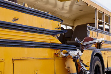 School Bus accident collision damage EMS Response