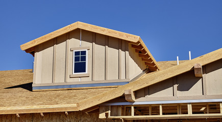 Home building construction carpentry gable roof dormer framing