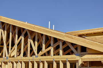 Home building construction carpentry gable roof framing detail