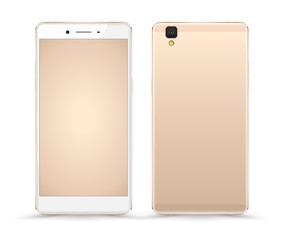 New realistic mobile phone smartphone collection mockups with blank screen isolated on white background. Vector illustration. for printing and web element, Game and application mockup.