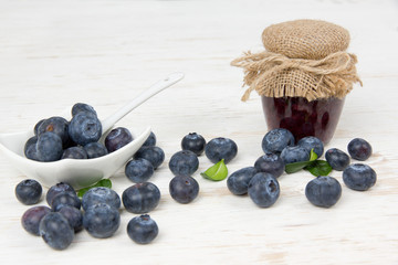 Blueberries with jam