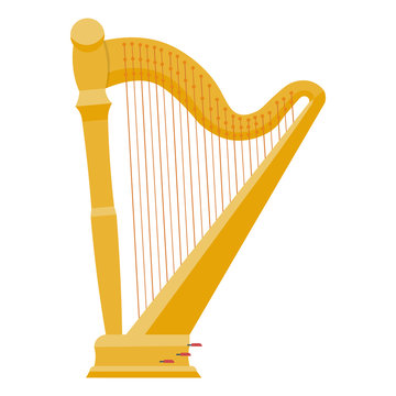 Harp vector illustration. harp isolated on white background