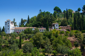 Fototapeta na wymiar Pałac Alhambra w hiszpańskiej Grenadzie.