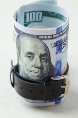 Belted role of dollars