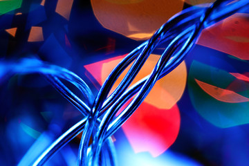 Obraz premium background macro blue wires