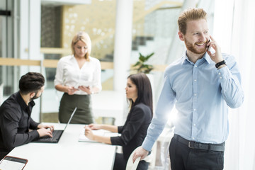 Businessman on a phone