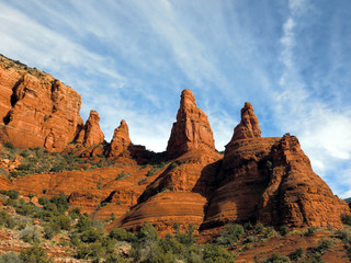 Fototapeta premium Sedona, Arizona majestic orange rock formations - landscape color photo