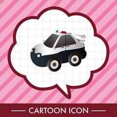 transportation theme police car elements vector,eps