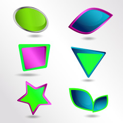 Set of frames. Set of  icons.