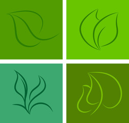 Ecology  friendly different icon set