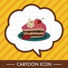 decorating cake flat icon elements background,eps10