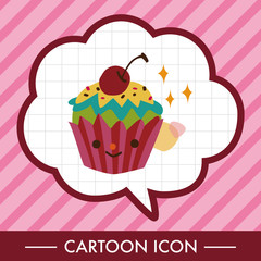 decorating cake flat icon elements background,eps10